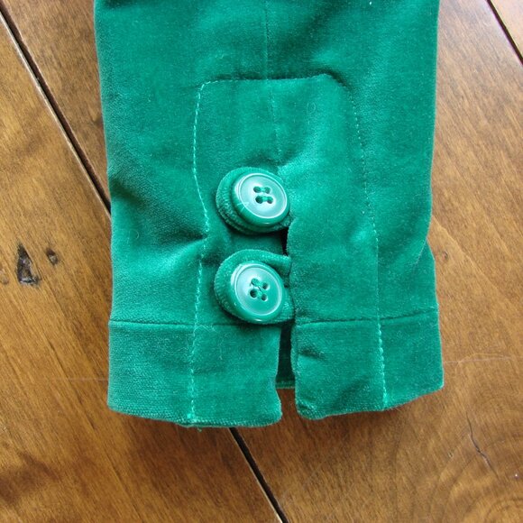 Velvet Green Jacket Blazer Vero Moda Single Breast Whimsigoth Size 34 XS Small - Picture 15 of 16